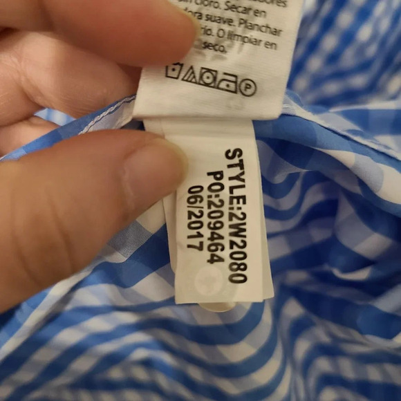 Vineyard Vines Gingham Button Down Shirt Relaxed Fit Size 2 NWOT - Picture 7 of 9